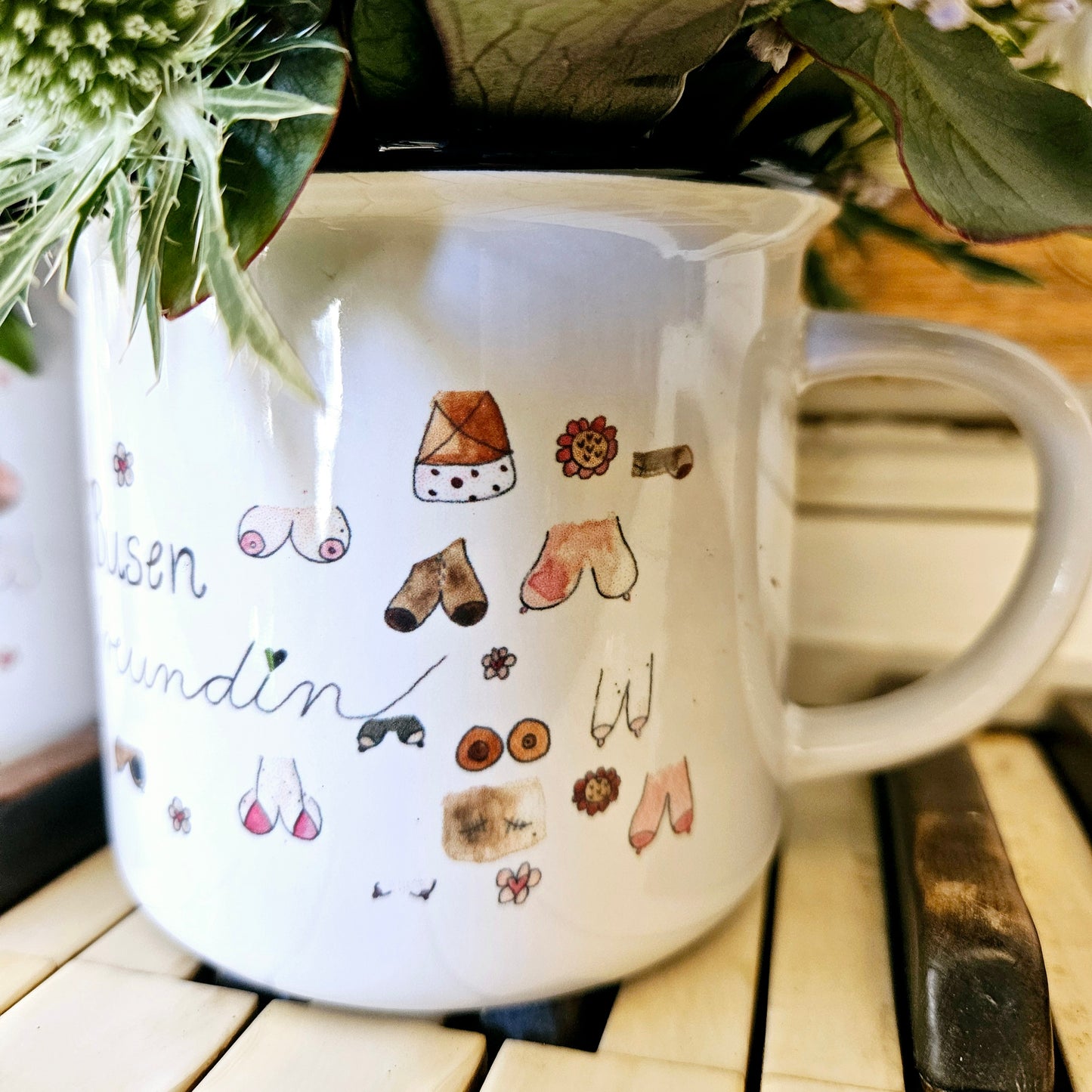 Busenfreundin / Hallöchen Popöchen Komplimentetasse❤️ ( ouni Schnettblummen )