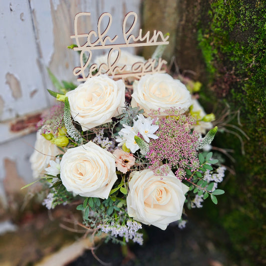 Bouquet "Ech hun dech gär" an den Pastellfarwen